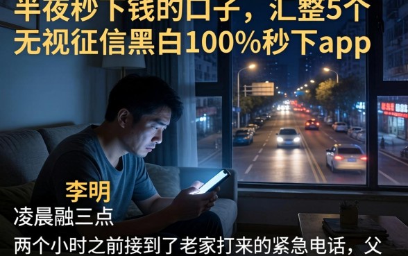 半夜秒下钱的口子，汇整5个无视征信黑白100%秒下app