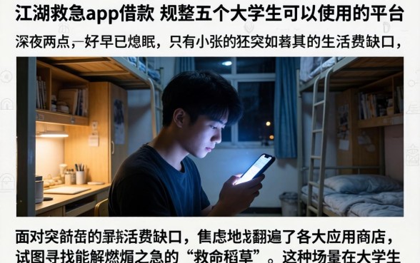 江湖救急app借款，规整五个大学生可以使用的平台