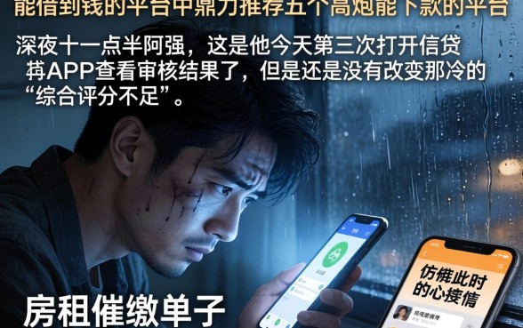 能借到钱的平台中，鼎力推荐五个高炮能下款的平台
