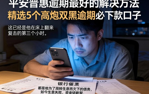 平安普惠逾期最好的解决方法，精选5个高炮双黑逾期必下款口子