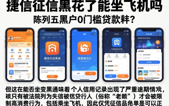 捷信征信黑花了能坐飞机吗，陈列五个黑户0门槛贷款软件