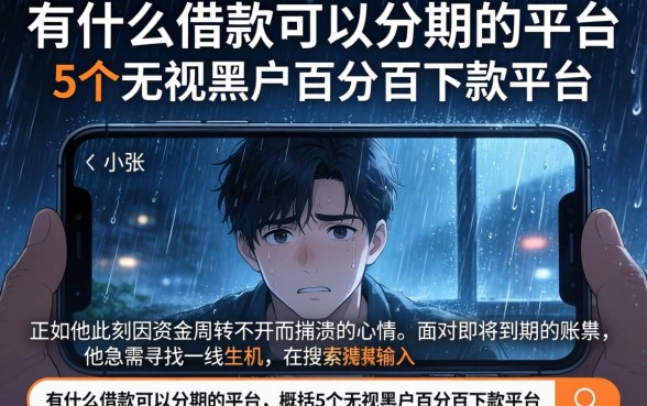 有什么借款可以分期的平台，概括5个无视黑户百分百下款平台