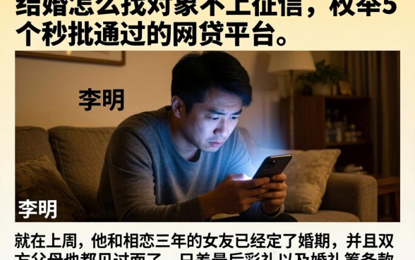 结婚怎么找对象不上征信，枚举5个秒批通过的网贷平台