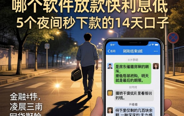 哪个软件放款快利息低，详尽说明5个夜间秒下款的14天口子