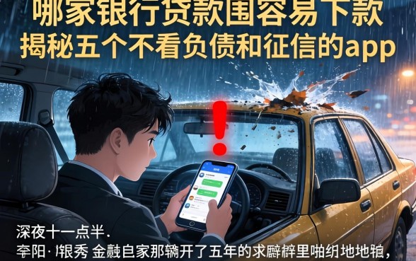 哪家银行贷款更容易下款，揭秘五个不看负债和征信的app
