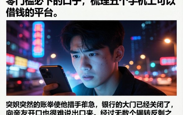 零门槛必下的口子，梳理五个手机上可以借钱的平台