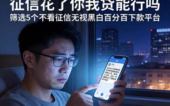 征信花了你我贷能行吗，筛选5个不看征信无视黑白百分百下款平台
