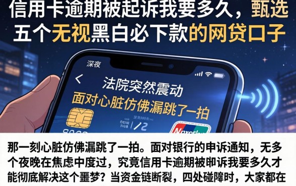 信用卡逾期被起诉我要多久，甄选五个无视黑白必下款的网贷口子