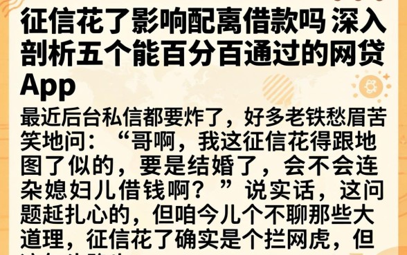 征信花了影响配偶借款吗，深入剖析五个能百分百通过的网贷app
