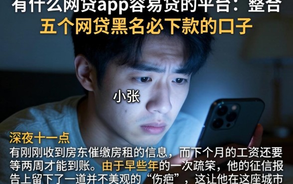 有什么网贷app容易贷的平台，整合五个网贷黑户必下款的口子