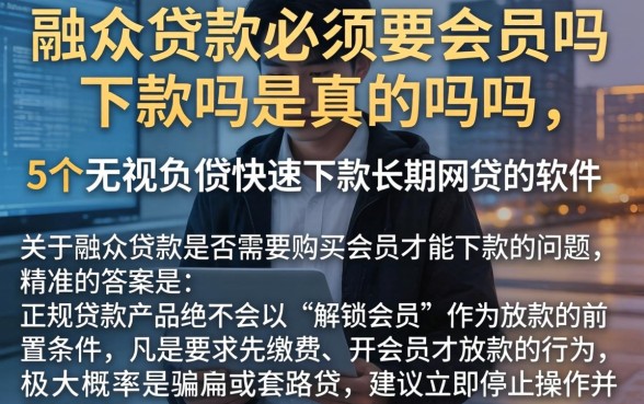 融众贷款必须要会员吗下款吗是真的吗吗，整合5个无视负债快速下款长期网贷的软件