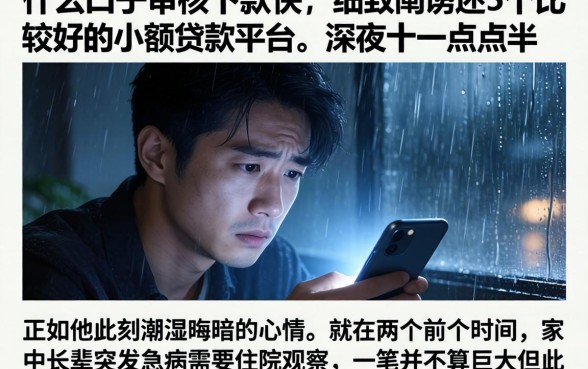 什么口子审核下款快，细致阐述5个比较好的小额贷款平台