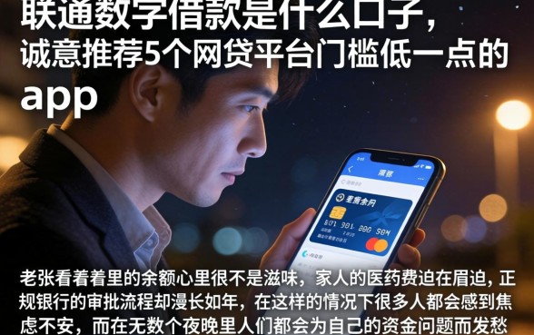 联通数字借款是什么口子，诚意推荐5个网贷平台门槛低一点的app