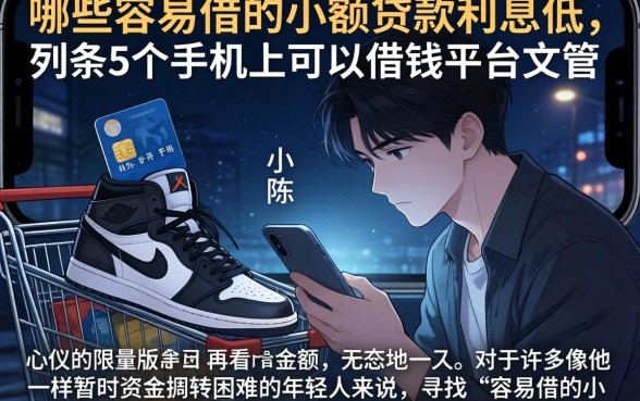 哪些容易借的小额贷款利息低，条列5个手机上可以借钱的平台