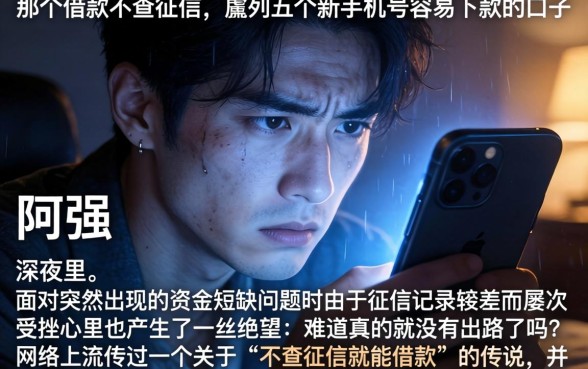 那个借款不查征信，胪列五个新手机号容易下款的口子