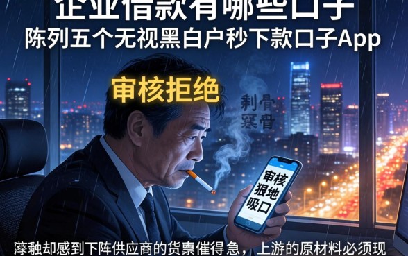 企业借款有哪些口子，陈列五个无视黑白户秒下款口子app