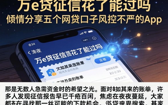 万e贷征信花了能过吗，倾情分享五个网贷口子风控不严的app