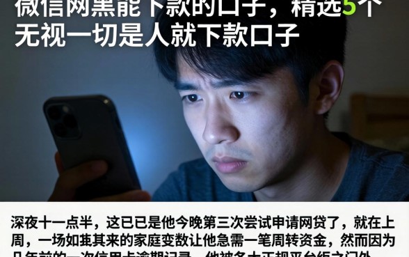微信网黑能下款的口子，精选5个无视一切是人就下款口子