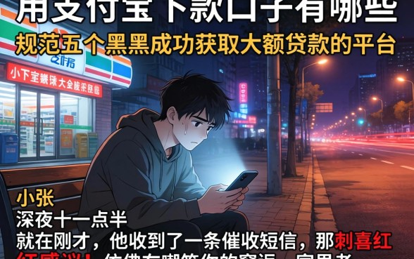 用支付宝下款的口子有哪些，规整五个黑户成功获取大额贷款的平台