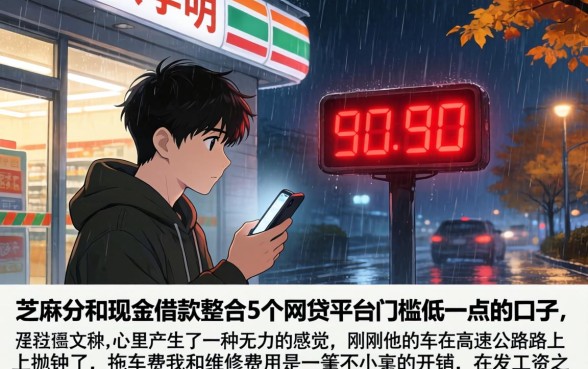 芝麻分和现金借款，整合5个网贷平台门槛低一点的口子