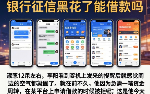 银行征信黑花了能借款吗，陈列5个极速审核的网贷app