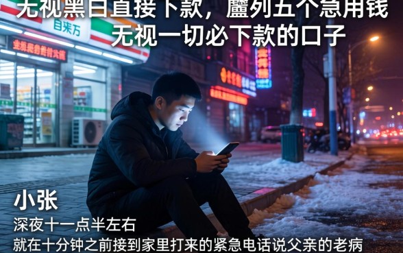 无视黑白直接下款，胪列五个急用钱无视一切必下款的口子
