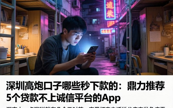 深圳的高炮口子哪些秒下款的，鼎力推荐5个贷款不上诚信平台的app