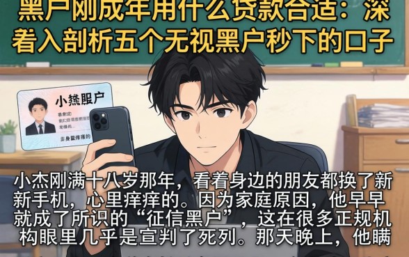 黑户刚成年用什么贷款合适，深入剖析五个无视黑户秒下的口子