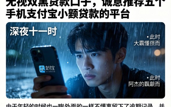 无视双黑的贷款口子,诚意推荐五个手机支付宝小额贷款的平台