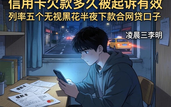 信用卡欠款多久被起诉有效,枚举五个无视黑花半夜下款的网贷口子