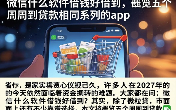 微信什么软件借钱好借到，概览五个周周到贷款相同系列的app