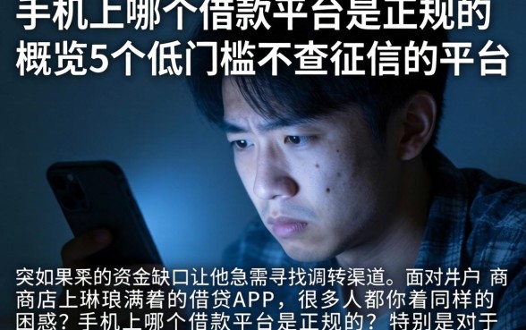 手机上哪个借款平台是正规的，概览5个低门槛不查征信的平台