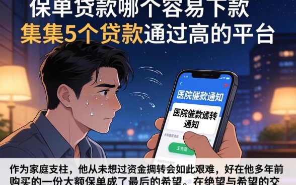 保单贷款哪个容易下款，归集5个贷款通过高的平台