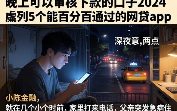 晚上可以审核下款的口子2026，胪列5个能百分百通过的网贷app