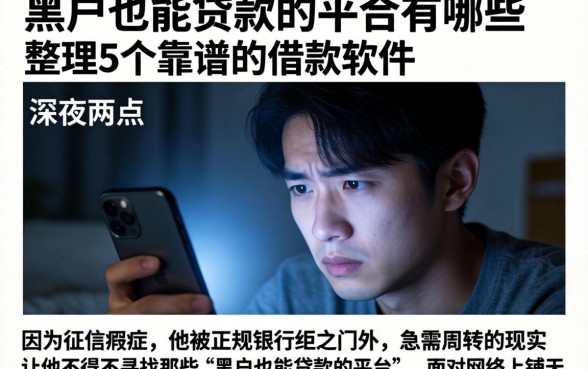 黑户也能贷款的平台有哪些，整理5个靠谱的借款软件