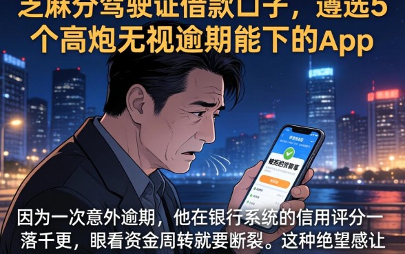 芝麻分驾驶证借款口子，遴选5个高炮无视逾期能下的app
