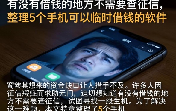 有没有借钱的地方不需要查征信，整理5个手机可以临时借钱的软件