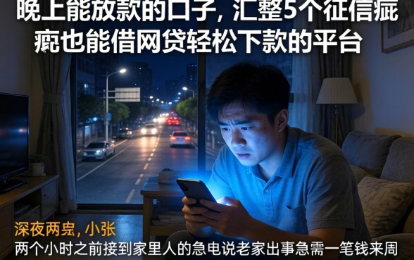 晚上能放款的口子，汇整5个征信瑕疵也能借网贷轻松下款的平台
