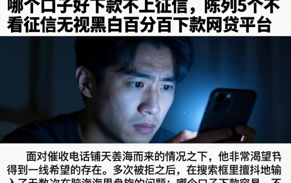 哪个口子好下款不上征信，陈列5个不看征信无视黑白百分百下款网贷平台