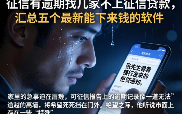 征信有逾期找几家不上征信贷款，汇总五个最新能下来钱的软件