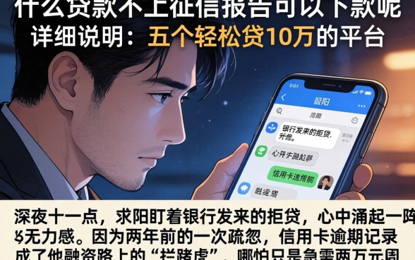 什么贷款不上征信报告可以下款呢，详尽说明五个轻松贷10万的平台