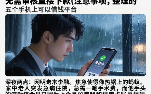 无需审核直接下款的注意事项，整理五个手机上可以借钱的平台