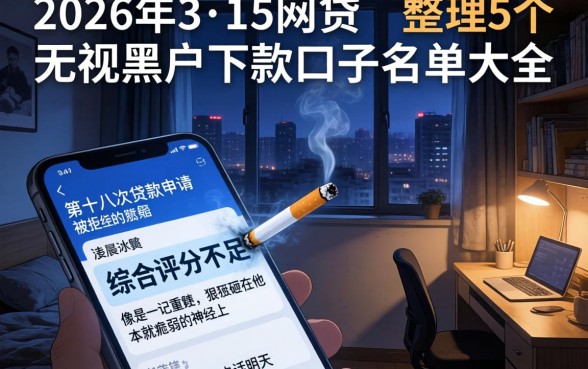 2026年3·15网贷，整理5个无视黑户下款口子名单大全