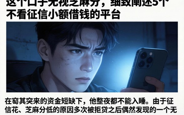 这个口子无视芝麻分，细致阐述5个不看征信小额借钱的平台