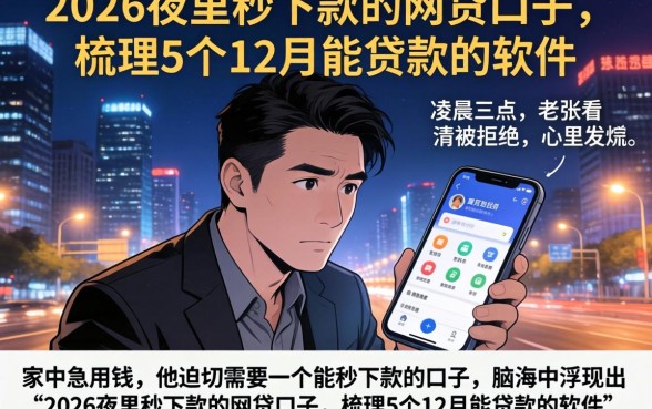 2026夜里秒下款的网贷口子，梳理5个12月能贷款的软件