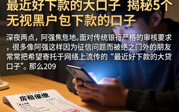 最近好下款的大口子，揭秘5个无视黑户包下款的口子