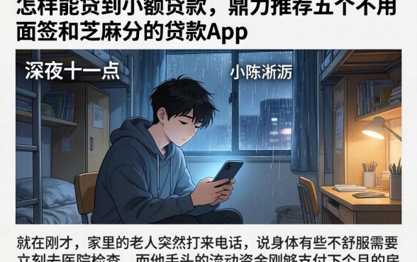 怎样能贷到小额贷款，鼎力推荐五个不用面签和芝麻分的贷款app