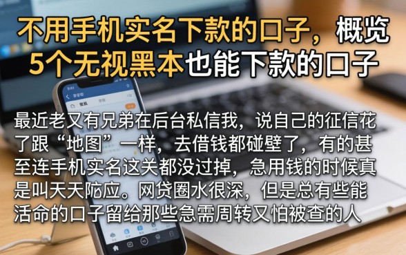 不用手机实名下款的口子，概览5个无视黑户也能下款的口子