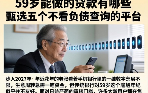 59岁能做的贷款有哪些，甄选五个不看负债查询的平台