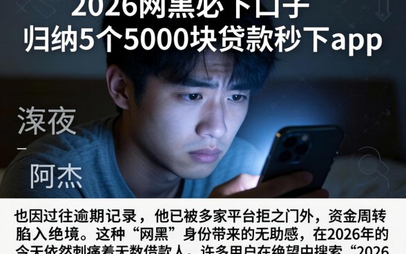2026网黑必下口子,归纳5个5000块贷款秒下app